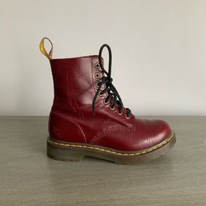 Dr. Martens-  Cherry 1460 Smooth Lace Up Boots